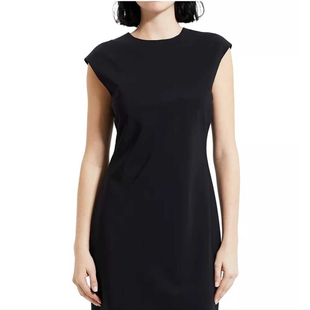 Theory Navy Cap Sleeve Mini Dress